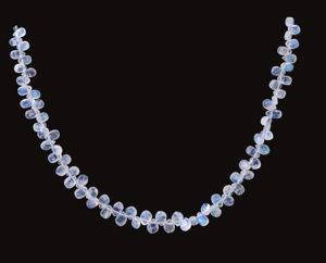 Piedra lunar arcoíris facetada natural, cuentas ovaladas y redondas sueltas, fabricación de joyas, suministros curativos de piedras preciosas - Product Image 6