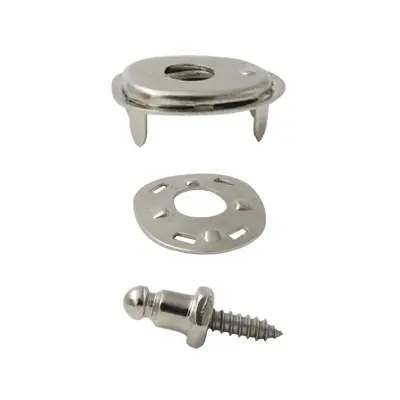 SNOWL Extend One Way Lift The Dot Fasteners Socket & Clinch Backing Plate With Flex Washer Nickel Plated Brass&Stainless steel