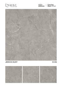 Estilo moderno mate Bien tallado 600x600mm azulejos de pared de suelo esmaltados 10mm antideslizante para sala de estar balcón Hotel azulejo de porcelana - Product Image 3