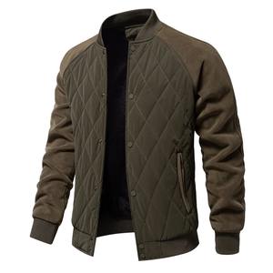 Blouson de baseball épais doublé polaire patchwork pour hommes Blouson d'hiver chaud pour vêtements d'extérieur Manteaux pour hommes - Product Image 1