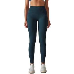 Femmes 2025 Leggings côtelés blanc nouveau vêtements de sport Fitness Leggins tenues pantalons de Yoga taille haute serré - Product Image 5