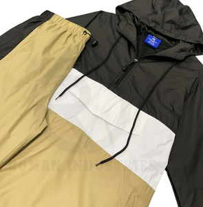 Ropa cortavientos para exteriores, conjunto para correr para hombre, chándal de nailon en blanco, conjuntos de chándales de poliéster cortavientos personalizados para hombre - Product Image 3