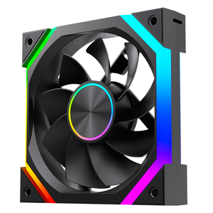 Ventilateur de boîtier PC XINMAI 120 mm à pales inversées ARGB PWM 5V 3 broches 1400 tr/min silencieux RGB pour ordinateur de jeu, noir et blanc - Product Image 2