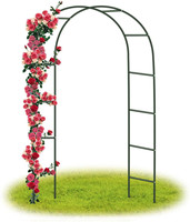 Pergola portable en fer et PVC pour jardin, 240 cm, résistante aux intempéries, imperméable, pour roses, fleurs, plantes grimpantes, extérieur