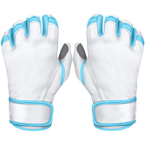 Guantes de bateo de béisbol de cuero Cabretta hechos a medida, puño corto, calidad profesional, antideslizantes, cómodos, 2017 - Product Image 4