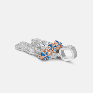 Pendentif Hip Hop personnalisé en alliage plaqué or avec diamants CZ de qualité supérieure pour homme, coupe ronde brillante, le Legende du Givre - Product Image 5