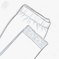 Leggings pour filles en gros, style doux, avec bordure en dentelle, mélange polyester/coton, extensible, respirant, personnalisation de la marque disponible, OEM disponible