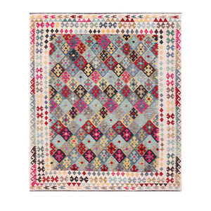 Alfombra Kilim de Maimana, Afganistán, 297 x 258 cm, Alfombras y Juegos de Alfombras - Product Image 1