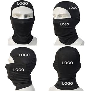 Masque facial tactique avec logo personnalisé noir cagoule à couverture complète protection UV masque élastique coupe-vent pour le cyclisme, la randonnée et les sports - Product Image 3