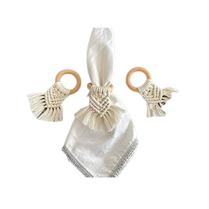 Rond de serviette en macramé de conception de qualité standard porte-serviettes de finition attrayant pour les hôtels de fête de mariage Restaurant - Product Image 4