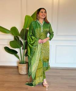 Pakistani Salwar Kameez Sonia <b>Women</b> <b>Dresses</b> Ready Made ladies <b>Suits</b> Vintage Short Party Wear top bottom dupatta set - Product Image 2