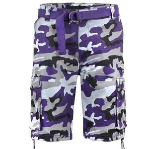Short cargo personnalisé avec grandes poches latérales Pantalon en polyester streetwear hip hop Short cargo d'été formel imprimé avec motif fitness - Product Image 6