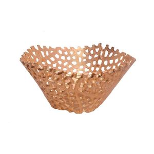 ตะกร้าใส่ผลไม้ทำจากโลหะเคลือบทองแดงสำหรับตกแต่งบนโต๊ะตะกร้าเก็บอาหารดีไซน์หรูหรา - Product Image 1