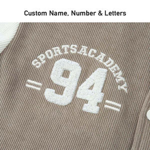 Veste universitaire chaude avec impression de logo personnalisé broderie style collège OEM ODM approvisionnement direct usine fabricant fournisseur - Product Image 4