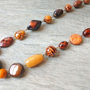 Personalizado de lujo último hecho a mano con la mejor calidad de alta pulido hermoso collar de latón de resina de moda para las mujeres de la India - Product Image 4