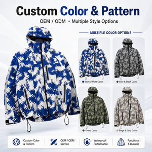 IKDEER Fabricantes de Sudaderas Personalizadas, Chaqueta Ligera Cortavientos para Hombre, Chaqueta de Nylon de Lujo para Exteriores, Impermeable, <span class=keywords><strong>con</strong></span> Cierre y <span class=keywords><strong>Capucha</strong></span> Estampada - Product Image 6