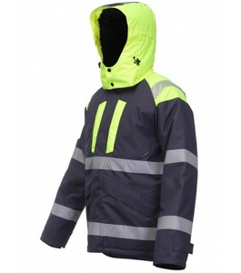 Veste de travail de sécurité réfléchissante haute visibilité pour homme, automne, style urbain, imperméable, en toile, vêtements de travail de construction - Product Image 6
