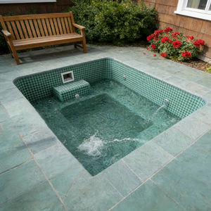 Mini piscina cuadrada integrada para patio trasero, piscina de inmersión para jardín, piscina elevada, piscina spa - Product Image 5