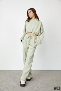 Survêtement surdimensionné 100% coton 2023, sweat-shirt deux pièces multicolore, court, revers à la cheville, Jogger de haute qualité, GSM personnalisé, article OEM - Product Image 3