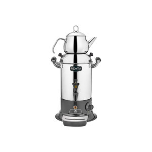 R29 Electric Mini Samovar 5-Liter Single Teapot 40 Cup Capacity <b>Top</b> <b>Load</b> Stainless Steel Housing - Product Image 1