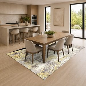 Tapis RUGS DEPOT LXDP-0333 – Tapis d'appoint multicolore neutre bohème persan imprimé numériquement en chenille, lavable en machine, antidérapant – Vente en gros - Product Image 4
