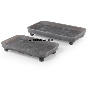 Ensemble de deux plateaux à chocolat en résine Forme rectangulaire Plateau à chocolat fait main Vente chaude Plateau à chocolat design - Product Image 5