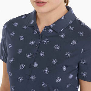 Nouveau design, polo de golf pour femmes, vente en gros, polos en polyester imprimés pour femmes avec logo personnalisé - Product Image 3