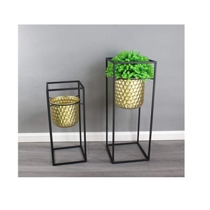 Design moderne de luxe en métal galvanisé sculpté à la main pour intérieur/extérieur Pots de fleurs et jardinières pour la maison et le jardin Petite jardinière décorative - Product Image 2