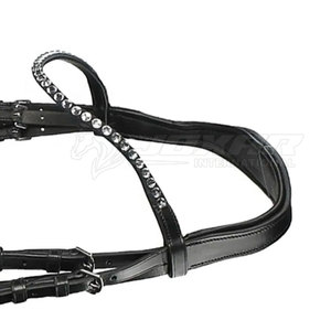 Brida de caballo de cuero fuerte con hebillas Ajuste seguro para montar a caballo seguro Brida de caballo - Product Image 3