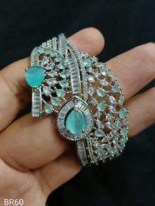 AMERICAN DIAMOND CUBIC ZIRCON CLASSIC STYLE and ARTIFICAL DIAMOND BRACELETS and <b>SILVER</b> PLATED for <b>WOMEN</b> WEDDING JEWELLERY GIFTS - Product Image 3