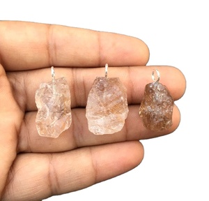 92.5พลอยทับทิมธรรมชาติ3ชิ้นจี้เงินแท้ทำด้วยมือและไม่ผ่านการบำบัด - Product Image 1