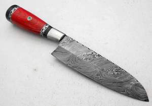 Cuchillo de chef profesional, cuchillo de cocina de acero de Damasco alto, afilado, duradero, mango de madera de espiga completa, herramienta de cocina - Product Image 5