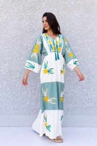 Vestido largo elegante de manga larga para mujer, verano, otoño, vacaciones en la playa, bordado Floral, encaje tejido, nuevo estilo informal de moda - Product Image 4