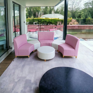Sofá Lounge Tapizado Comercial con Diseño de Patchwork GSD68068 - Product Image 3