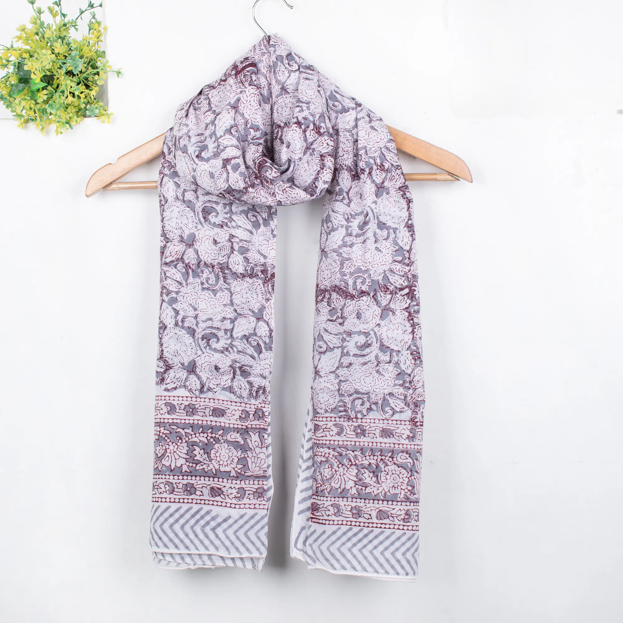 Reciclable algodón étnico Sarong Sanganeri bloque impreso bufanda hecha a mano playa cubrir Ups Cabeza Blanca bufandas Pareo al por mayor