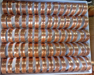 <b>Adjustable</b> 8mm Flat Copper <b>Bracelets</b> Health Magnetic Arthritis Bangles Fashion Beaded <b>Bracelets</b> - Product Image 6