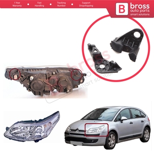 Support de fixation de phare BHL6, kit de réparation avec languettes, côté gauche, pour C4 MK1 LC Coupé MK1 THE 2004-2010 621283 - Product Image 5