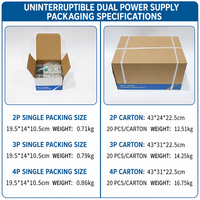 Commutateur de transfert automatique (ATS) NLQ4-125/2P ATSE 2P 63A AC220V à commutation ultra-rapide pour onduleur solaire, rail DIN 35mm