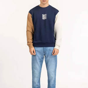 Servicio OEM de alta calidad Precio de fábrica Hombres Sudadera Logotipo impreso personalizado Color liso Algodón mezclado Hombres Sudadera - Product Image 3