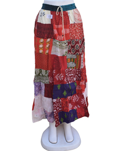 <b>Skirt</b> Cotton Printed <b>Patchwork</b> New Designs Reversible Wrap Breathable Streetwear for Women Natural Waistline for Summer-Made - Product Image 3