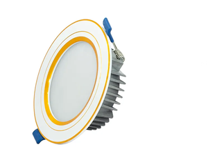 Foco empotrable LED minimalista moderno de aluminio de 90mm con borde dorado Gran valor para la oficina en casa Hecho en Vietnam por TLC - Product Image 3