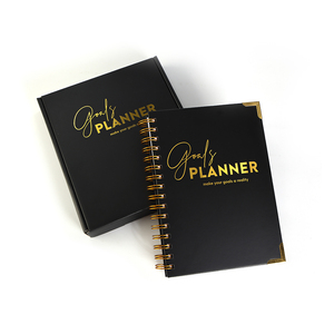 Custom Logo 2026 A5 A4 Black Spiral Weekly Wellness Goal Diary <strong>Journal</strong> <strong>Wedding</strong> <strong>Planner</strong> Notepad Workbook Notebook Printing - Product Image 1