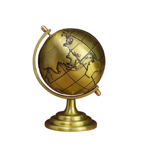 Globe mondial de bureau en aluminium personnalisé décoratif en métal S nouveau prix bon marché décoration de table d'école de bureau style Art déco design - Product Image 1