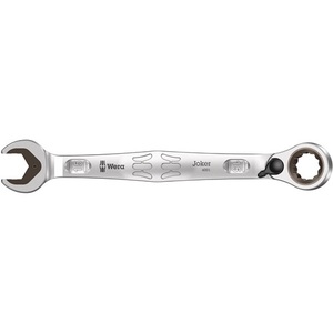 Joker Reversible 15 mm Open-End Ratchet <b>Wrench</b> with White Key 199 mm Length and 15 Ring End WERA Product - Product Image 1