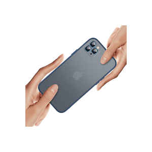 Étui en silicone liquide de style rétro bleu marine de qualité supérieure pour iPhone 12 Pro, ajustement fin, coque protectrice souple, antichoc - Product Image 3