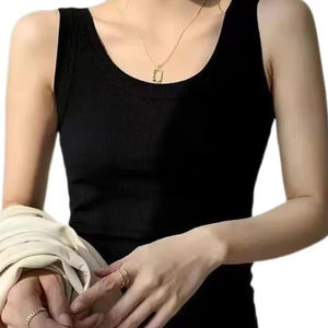 Camiseta sin mangas de Fitness con cuello Halter para mujer, camisola de punto Sexy, tirantes anchos, encaje, Color sólido, chaleco fresco transpirable para verano - Product Image 1