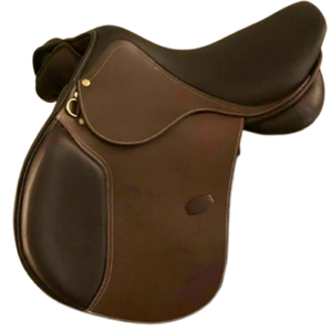 Venta al por mayor de calidad superior silla de montar hecha de cuero genuino tamaño personalizable para montar a caballo en todo el mundo suministro - Product Image 1
