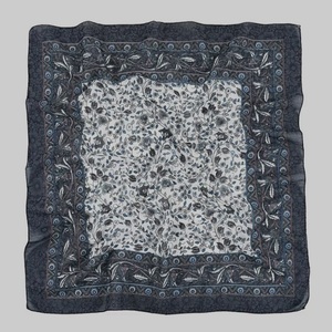 Pure Organic Cotton Custom Digital Printing Square <b>Scarves</b> 100% Silk <b>Scarf</b> Printed Logo Double-sided Print Women Head <b>Scarf</b> - Product Image 3