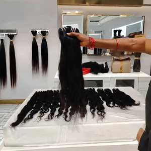 En gros 100% Non Transformés Vierge Remy Temple Armure de Cheveux Humains Naturel Cheveux Bruts Vietnamien Bouclés Coudre dans Armure Trame de Cheveux - Product Image 1