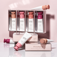 Boîte d'emballage en plastique transparent haute clarté pour cosmétiques, personnalisée, imprimée, multi-compartiments, pour présentoir de vente au détail
